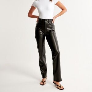 Abercrombie Vegan Leather 90s Straight Pant